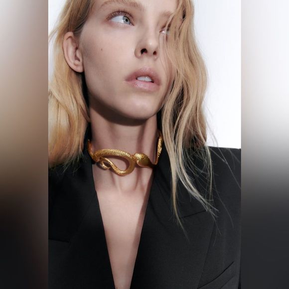 New! Zara Snake Choker Golden - Picture 5 of 5